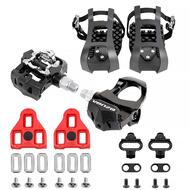 VENZO 3 in 1 Look Delta, Toe Cage, SPD Spin Bike Bicycle Pedals - Compatible With Peloton Shimano SPD -  Fitness Exercise Indoor Cycling Pedals