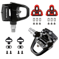 VENZO Shimano SPD-SL & Shimano SPD System Compatible Indoor Fitness Exercise Bike Bicycle Pedals &Cleats with 9/16” Heavy Duty Spindles Sealed Bearing