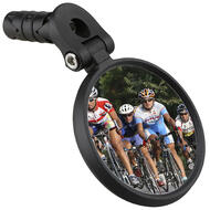 Venzo Bike Bicycle Handlebar End Mirror Silver Lens 50% Anti-glare Glass Blast Resistant