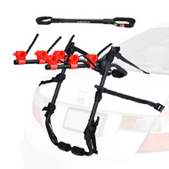 3 Bike Car Carrier Rack Bicycle Trunk Rear Racks 3 Points Adjustment + Adapter