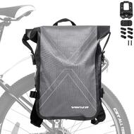 VENZO Bike Bicycle MTB 210D Polyester Quick Release Clip-on Waterproof 9.6L Backpack Rear Rack Pannier Bag with Slide2go Quick Mounting System