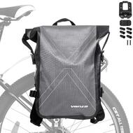 VENZO Bike Bicycle MTB 210D Polyester Quick Release Clip-on Waterproof 9.6L Backpack Rear Rack Pannier Bag with Slide2go Quick Mounting System