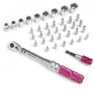 VENZO Bicycle Bike Torque Wrench 1/4" Allen Key Tool Socket Set Kit 38 Pcs