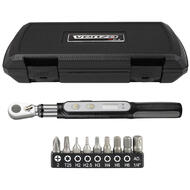 VENZO Bike Bicycle Mini Digital Torque Wrench 0.3-20 N-m 1/4" Drive Hex Bits Tools Set