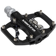 VENZO Multi-Use Shimano SPD Compatible Mountain Bike CNC Cr-Mo Aluminum Sealed Pedals 9/16" With Cleats