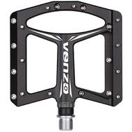 VENZO Flat Mountain BMX MTB Aluminum Bike Anti-Skid Nail Sealed Bearing Pedals - Large Bicycle Platform Pedals 9/16"