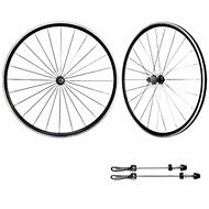 Cyclingdeal Shimano Compatible 10 Speed Road Bike 700C Wheelset Sealed Bearing Black Hub