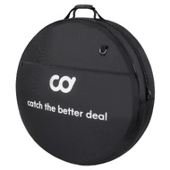 CD Extra Thick Soft Foam Padded Bike Double Wheel Bag with Shoulder Strap - for 700c Road Bike & 26" 27.5" 29" MTB Wheel Set - Quality Nylon 600D