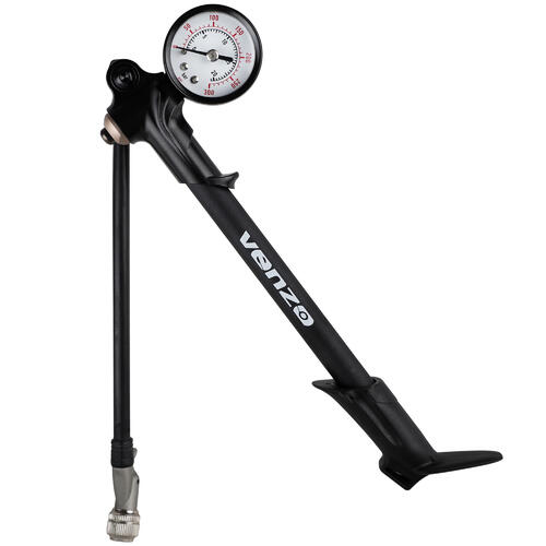 Buy VENZO Bike Bicycle 300 PSI High Pressure Dual Dable Face Gauge Fork Shock Suspension Pump | CD